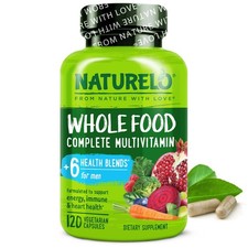 Whole Food Multivitamin for Men with Vitamins, Minerals. 120 Vegetarian Capsules