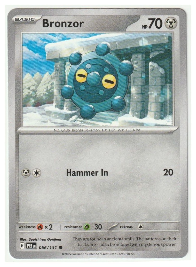 Bronzor Prismatic Evolutions 066/131 Common Normal