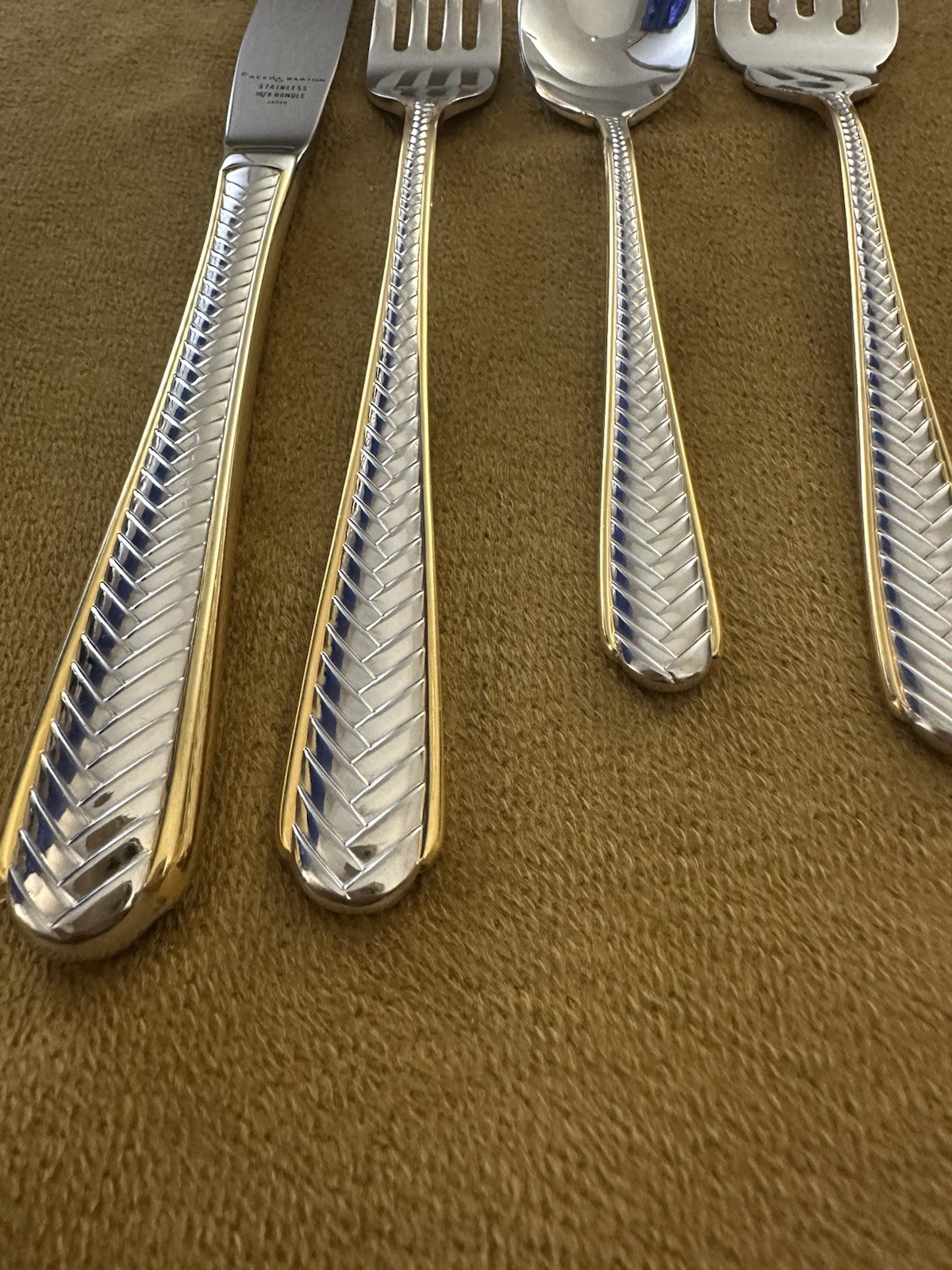 Reed and Barton FRENCH BRAID 4 Piece Setting Stainless Flatware - MINT ...