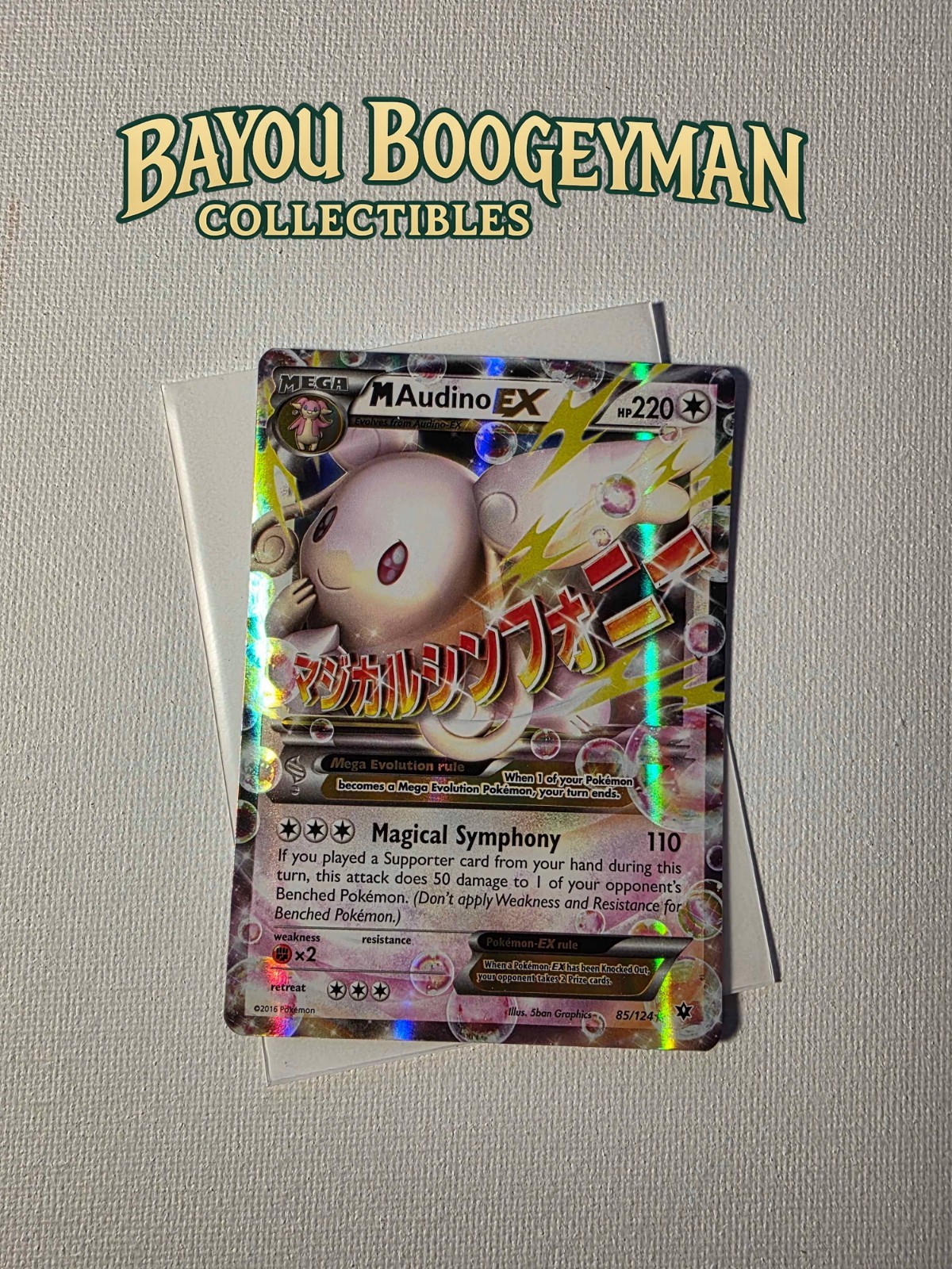 M Audino EX 85/124 Fates Collide Holo NM