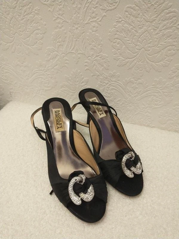 Women Badgley Mischka Heels Black Satin 37 - Bild 1 von 4
