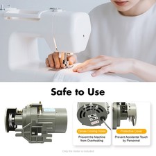 Industrial Sewing Machine Clutch Motor 250W 3450RPM Electric with Belt Guard