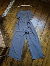 TOPSHOP salopette stile tutto in uno pantalone tuta taglia 10 colore grigio fumo