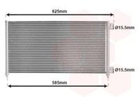 Kondensator, Klimaanlage 17005256 VAN Wezel FüR Fiat
