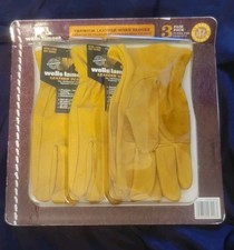 New Wells Lamont Cowhide Leather All Purpose Work Gloves XL 3 pairs