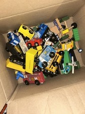 Lot Of 20 VINTAGE Wooden Trains   Cars           handmade  crafted Vehicles