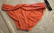 Women  s Carmen Marc Valvo Medium Sugar Coral Swim Bikini Bottom NWT