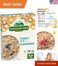 Organic Purely O's Cereal - Versatile  Snack with Oats & Barley, 8.6 oz