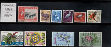 1962 - 69 KLEINE AUSWAHL UGANDA F/GEBRAUCHTE BRIEFMARKEN.