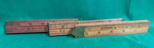 3 pcs. 24" Folding Rulers 2 are Stanley Made in USA in Good Condition BX26