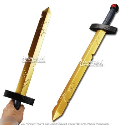 24  Foam Scarlet Golden Battle Sword Finn Adventure Fantasy Cosplay Costume Prop
