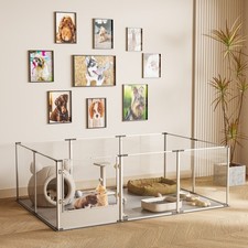 Premium Acrylic Playpen for Small Pets: Innovative Design for Visibility, Safety