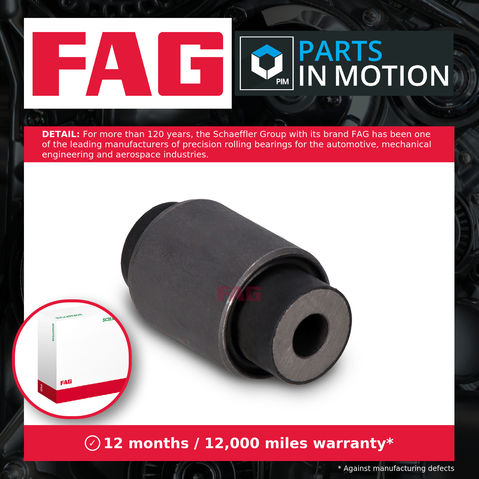 Wishbone / Control / Trailing Arm Bush fits DS DS3 CROSSBACK Front 2023 on FAG