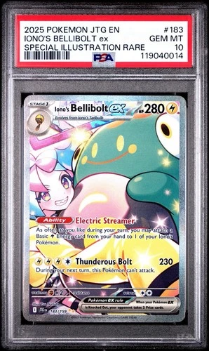 Iono's Bellibolt EX - Pokémon Journey Together Ultra Rare Holo 183/159 - PSA 10