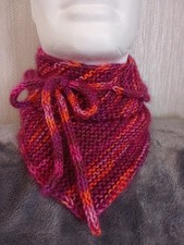 Damen Strick Dreieckstuch Schal mit Bindeband...