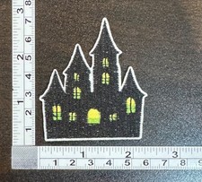 Spooky Haunted Castle Halloween Embroidered Iron On Patch