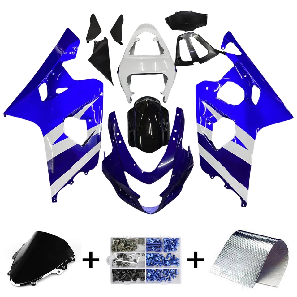 Injection Fairing Kit Bodywork Plastic ABS For Suzuki GSXR 600/750 04-2005 K4 Foto 3 de 4
