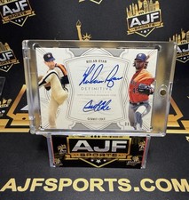 2020 Topps Definitive Collection Dual #/25 Nolan Ryan Gerrit Cole Auto HOFer