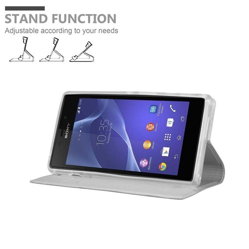Case for Sony Xperia M2 / M2 AQUA Phone Cover Protection Stand Wallet Magnetic - Picture 5 of 9
