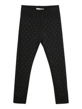 Smile Yes Leggings da bambina in pile con strass - argento