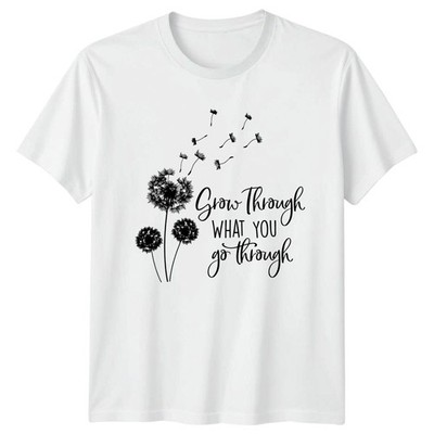 Grow Through What You Go T-Shirt Pusteblume Inspirierend Geburtstag Geschenk