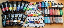 Acrylic Paint Mixed Media Lot - Metallic, Flexible Acrylic, Liquid Acrylic