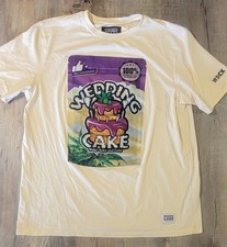 Wedding Cake Mens XL Wake Bake And Cake Shirt Adult Beige Short Sleeve Crew Neck