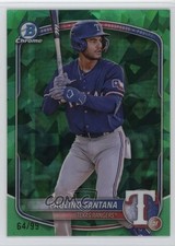 2025 Bowman Sapphire Edition Chrome Prospects Green 64/99 Paulino Santana 5d5