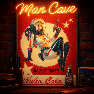 Fallout 4 - Gaming Poster / Print (Nuka Cola Girl) (Size: 8'' X 310'')