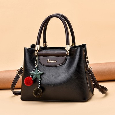 Damen PU Leder Handtasche Umhängetasche Schultertasche mehrere Fächer Beuteltasche