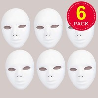 Bastelmasken 6 StüCk Weiß Baker Ross E1144 FüR Kinder, Plastikmasken