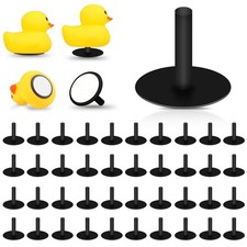 40 PCS Duck Plugs Mount With Double Sided Stickers - 0.18 inches, black