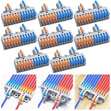 CESFONJER 2-in-12-out Terminal Block Kit (8 Sets), High Density Lever Wire Co...