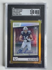 2022 Score Rookies Gold Zone Signatures 45/50 Alec Pierce #386 SGC 8 Auto 10