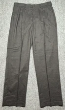 Vintage Yale Trouser Collection Dress Pants Mens 36XL Gray Wool Blend Pleated