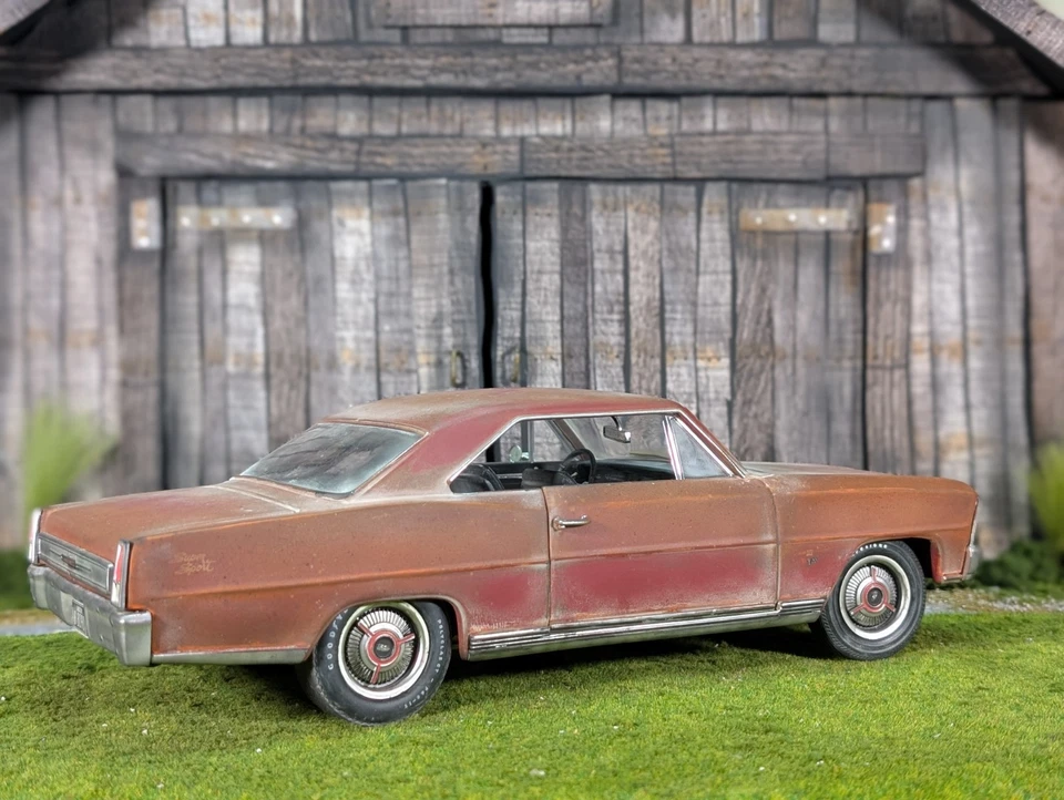 1/18 diecast car 1966 Nova SS rusty weathered barnfind Bob's Beaters - Image 2 of 4