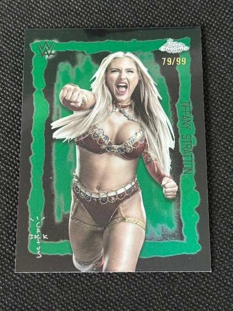 2025 Topps Chrome WWE Cactus Jack #FVF-28 Tiffany Stratton Green