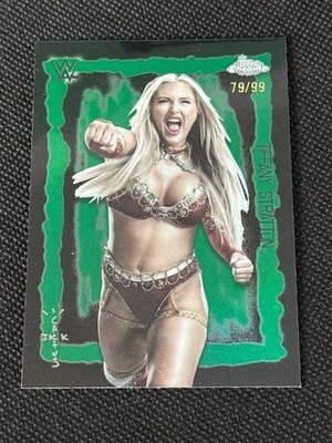 2025 Topps Chrome WWE Cactus Jack #FVF-28 Tiffany Stratton Green