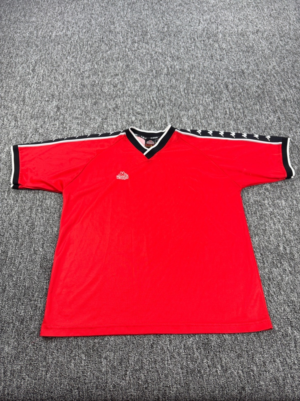 Vtg Kappa Jersey Men Large Gara Juventus Side Tape Soccer Football Made In USA