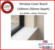 UPVC Window Sill Capping Board 2.5m x 10mm 2 pack  - White PVC Cover Cladding