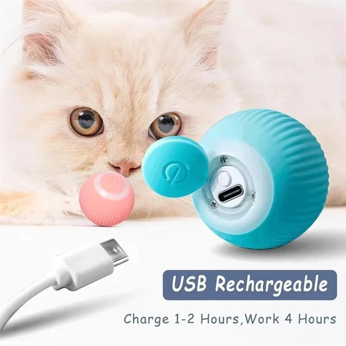 Smart Cat Toy Electric Automatic Rolling Ball Interactive Kitten Training Toy UK - Picture 3 of 5