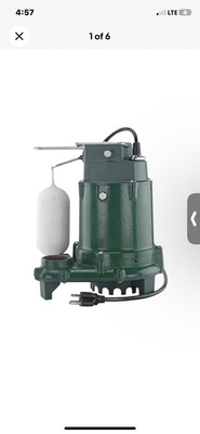 #ad Zoeller Pro Series 1052 Submersible Sump Pump Vortex Impeller 48 GPM New $179.99