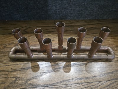 Rustic and Industrial style copper Multi candle holder