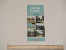 1969 Chevron Gasolines Standard Oil Georgia Alabama State Road Map & more inside