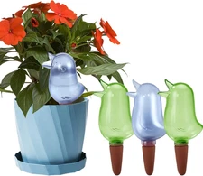 4 Pack Self Watering Spikes, Indoor Plant Watering Globes, Bird Shape Automatic 
