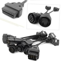 8pcs Car Cable Connecter Full Set Obd2 Obdii Adapter For Car Diagnostic Tool