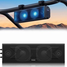 25 Inch UTV Sound Bar, ATV SoundBar Bluetooth with RGB Lighting, IP65 Black