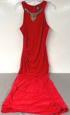 Women’s Orange Vince Camuto Sleeveless Gown w/ Embellished Neckline Size 10 NWT