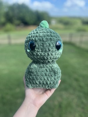  Dm/check profile=Better pricing, Handmade Crochet green Dinosaur Plushie.