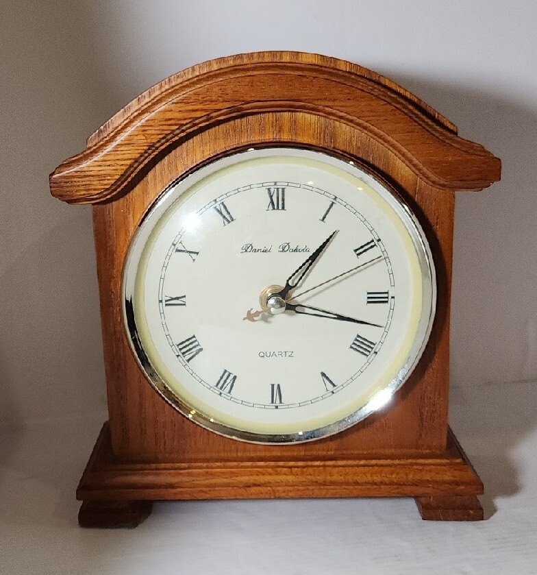 Daniel Dakota Solid Oak Mantel Clock Westminster Chime 8.25" Tall eBay